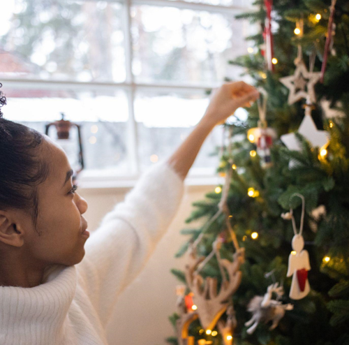 Spruce Up Your Office Life with a Flocked Christmas Tree